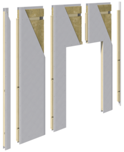 In der Basisversion verfügt wall4all über eine Oberfläche aus Gipskarton, die sich beliebig finalisieren lässt. Zudem ist eine Designvariante mit naturbelassener, grau oder weiß lasierter Fichte mit sichtbarer Holzstruktur erhältlich.